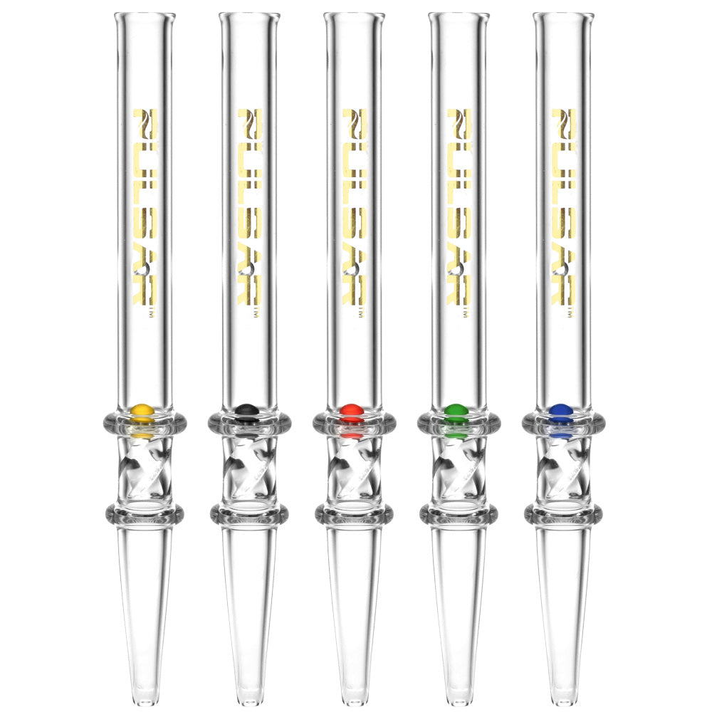 Pulsar Quartz Dab Straw w/ Spin Pearl - 6"/ 5pcs