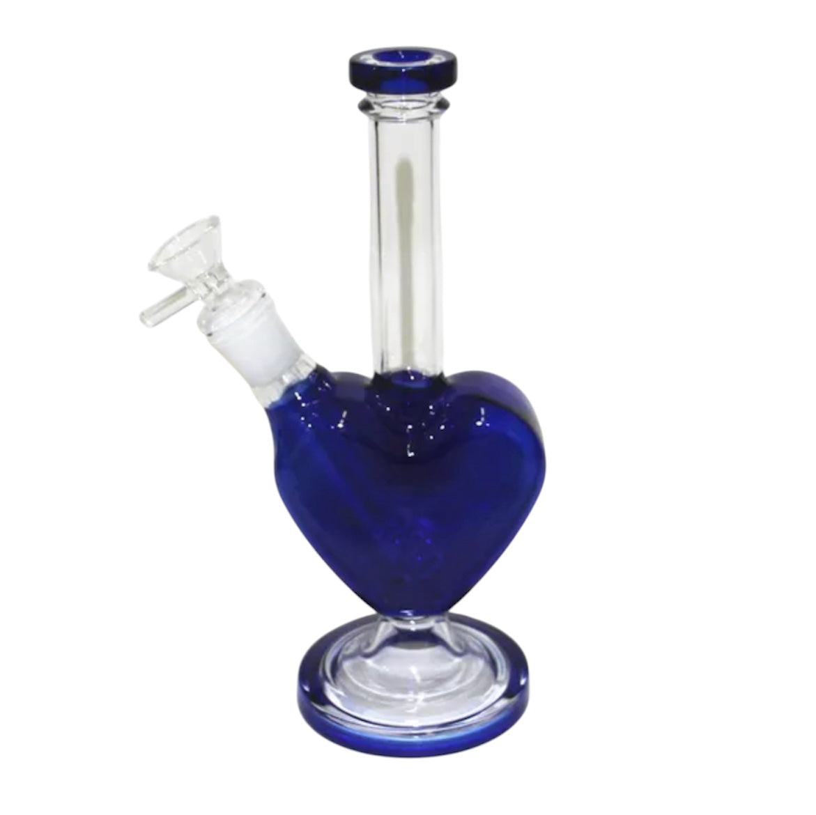 Heart Shaped 9” Multi Color Glass Bong