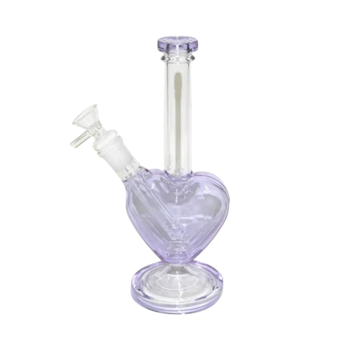 Heart Shaped 9” Multi Color Glass Bong