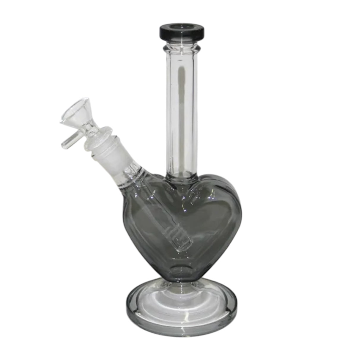 Heart Shaped 9” Multi Color Glass Bong