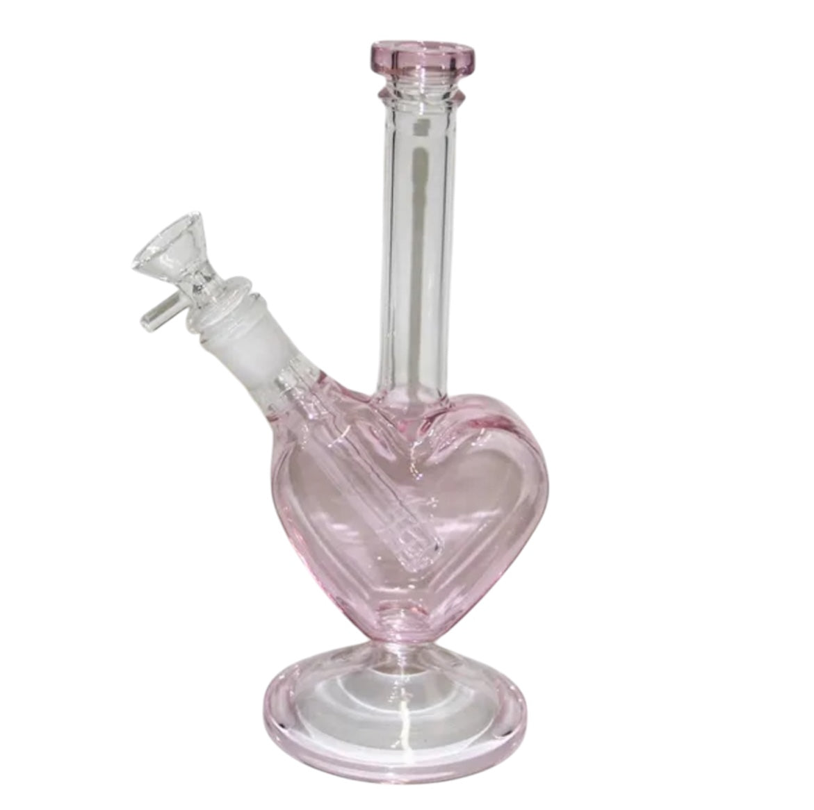 Heart Shaped 9” Multi Color Glass Bong